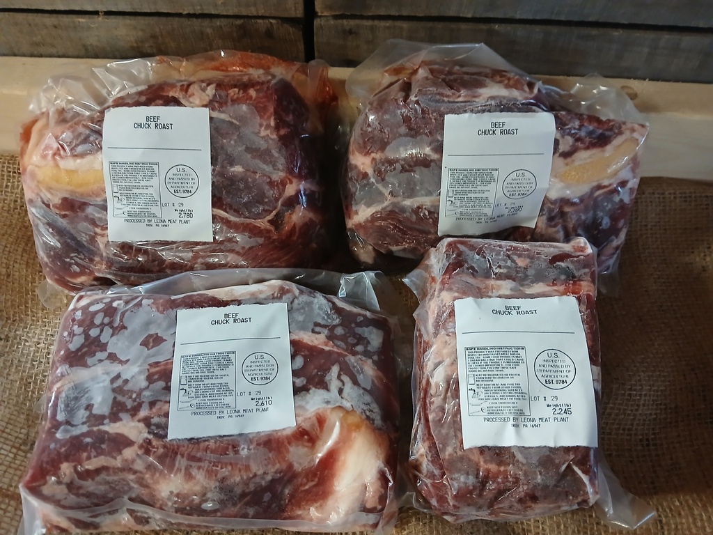 Grass Fed Beef Chuck Roast (3.35lb)